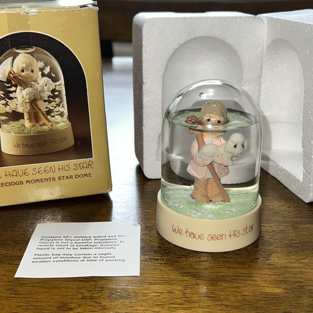 Precious Moments 1982 Star Dome We Have Seen His Star E-7006 Flawed Vintage